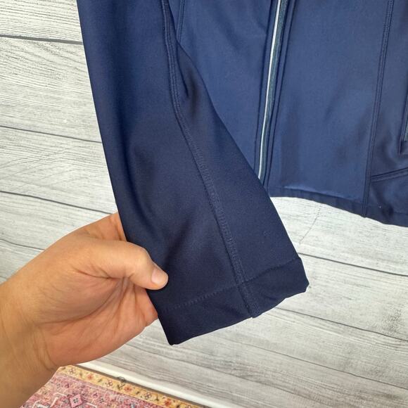 Dover Women's Navy Blue Soft Shell Fleece Lined Zip Up Jacket Size Medium - Picture 4 of 12